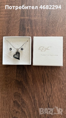 Комплект обеци и колие с кристали Сваровски