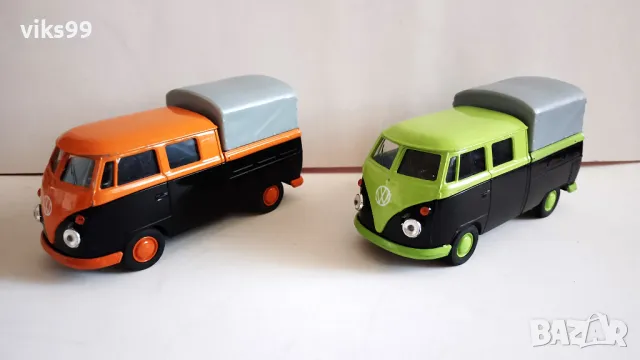 VW T1 Double Cabin Pick Up Welly 1:34-39, снимка 2 - Колекции - 47126056