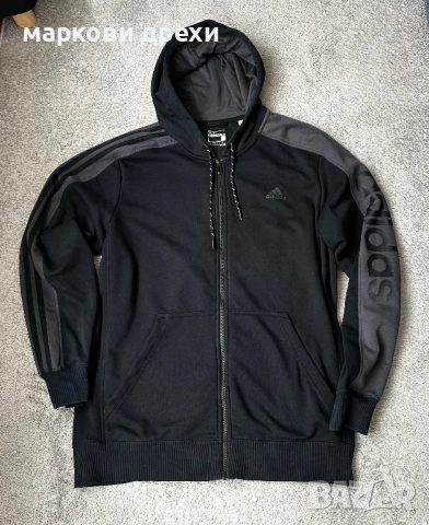 Adidas LIN 3S FZ HOODIE L, снимка 3 - Суичъри - 54182335