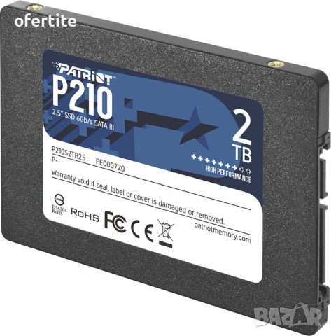 ✅ Patriot P210 SSD 🔝 2TB, снимка 2 - Твърди дискове - 54129303