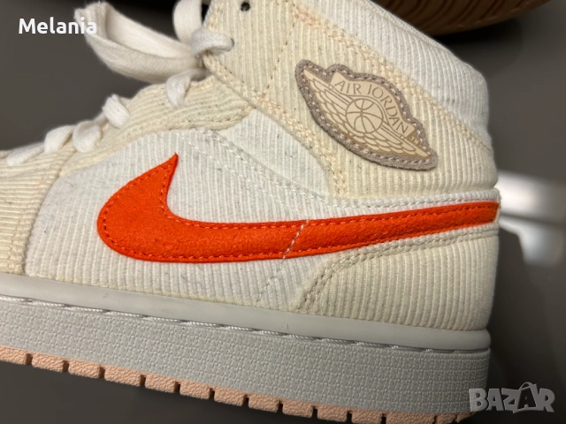 Спортни обувки Air Jordan 1 Mid SE 'Corduroy', номер 39, снимка 5 - Детски маратонки - 51454374