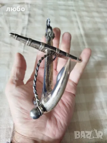  Сребърна Котва от Викториянската Епоха 1890г Сребро 0,925, снимка 3 - Антикварни и старинни предмети - 50255354