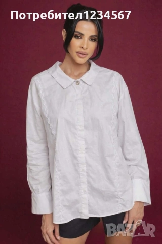 Бяла риза Nikole Collection , снимка 2 - Ризи - 53778202