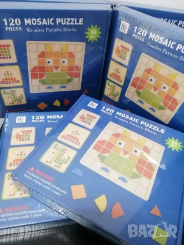 Дървена мозайка 120 части, снимка 2 - Образователни игри - 51940195