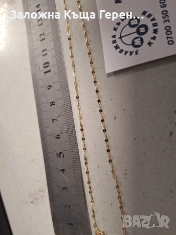 Златно Колие - 14к. - 1,60гр., снимка 3 - Колиета, медальони, синджири - 54024440