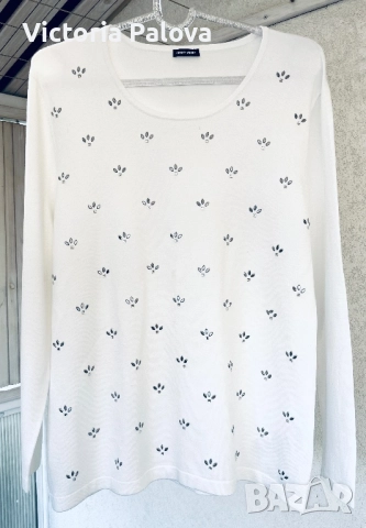 Красива нежна бяла блуза GERRY WEBER Германия, снимка 17 - Блузи с дълъг ръкав и пуловери - 51732304