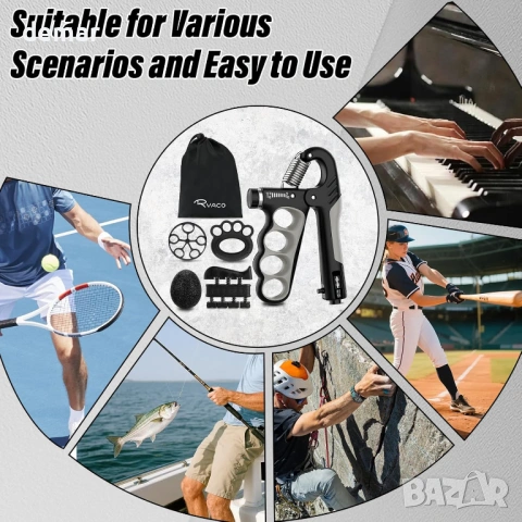 Комплект за укрепване на захвата RYACO, 6 части, снимка 7 - Фитнес уреди - 53707086