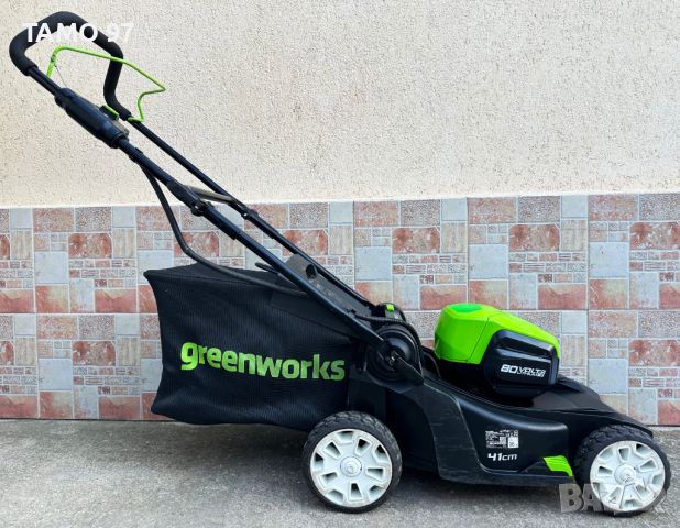 GreenWorks GD80LM41 - Мощна акумулаторна косачка 80V, снимка 3 - Градинска техника - 46553340