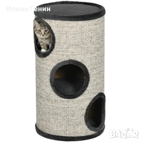 PawHut 3-етажна драскалка за котки с повърхност за драскане от сизалово въже, 38 см x 38 см x 70 см, снимка 1
