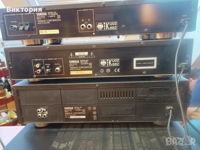 Yamaha amplifier/усилвател, cassette deck, cd player и тунер, снимка 3 - Декове - 46011406