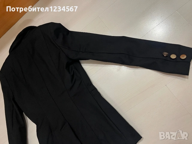Дамски черен блейзър Alessa XS, снимка 6 - Сака - 53090102