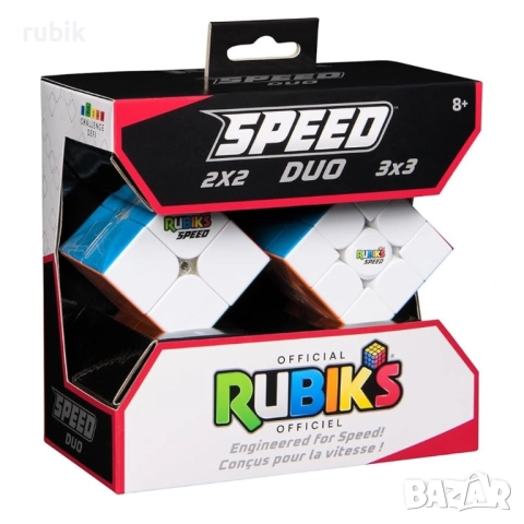 Комплект оригинални Рубик кубчета за скоростно нареждане Rubik's Speed Duo Pack (Куб 2x2x2 & Куб 3x3