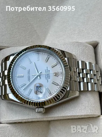 Ролекс часовник механичен Бял Rolex Oyster Perpetual 41 White, снимка 2 - Луксозни - 48102296