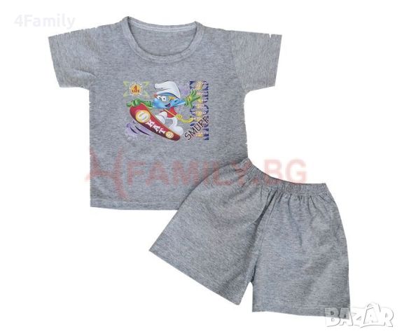Детска пижама със Смърфи, размер 92см, снимка 1 - Бебешки пижами - 46037302