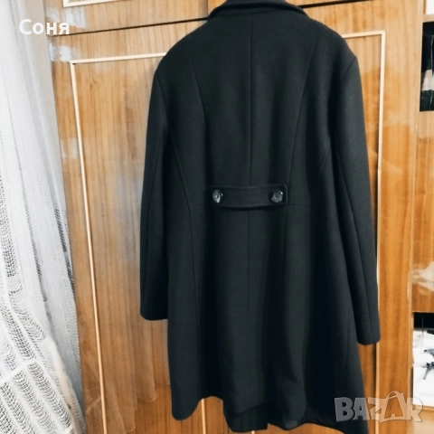 Дамско палто, черно с големи копчета  , снимка 8 - Палта, манта - 52592466