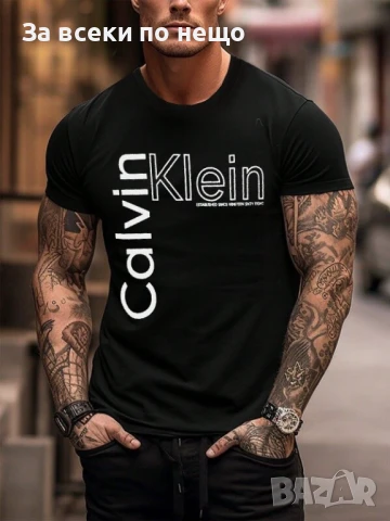 Calvin Klein Мъжка Тениска👕Мъжка Блуза С Къс Ръкав Келвин Клайн - Различни Цветове Код LFS555, снимка 3 - Тениски - 50755071