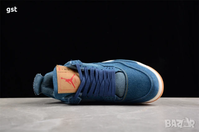 Уникални Редки Levi’s x Air Jordan 4 Denim дизайнерски Маратонки Кецове , снимка 5 - Маратонки - 50541333