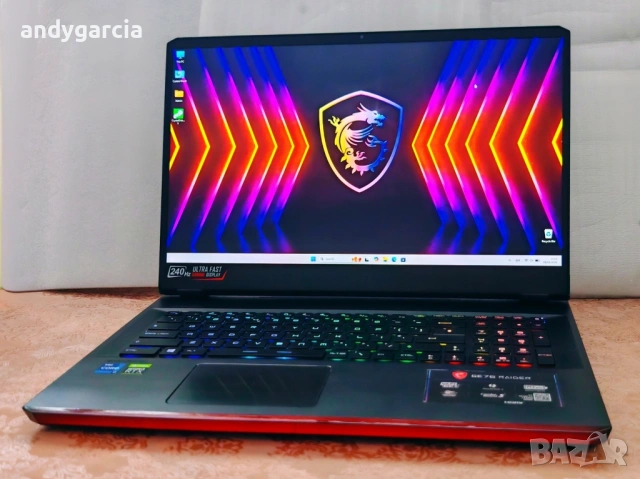 NVidia RTX 3070 8GB/Intel Core i7-11800H/16GB RAM/1TB SSD NVMe/17.3 IPS 240Hz FullHD/MSI Raider 76, снимка 4 - Лаптопи за игри - 53757006