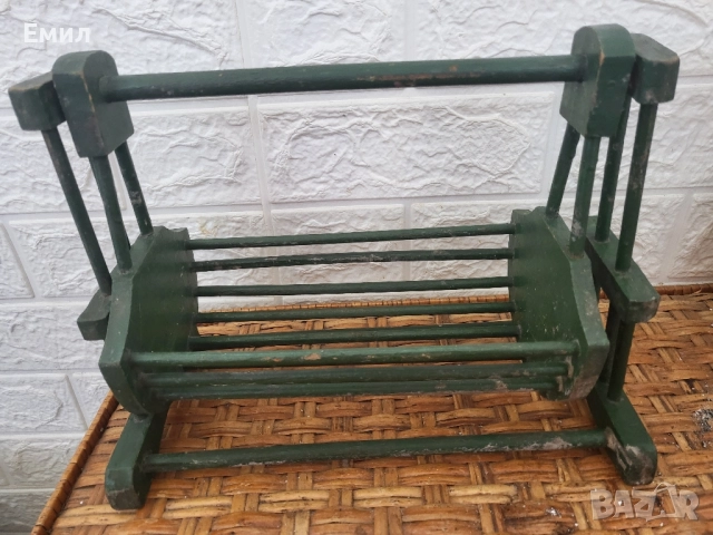 Антикварна дървена люлка за кукли Царство България , снимка 3 - Колекции - 52430385