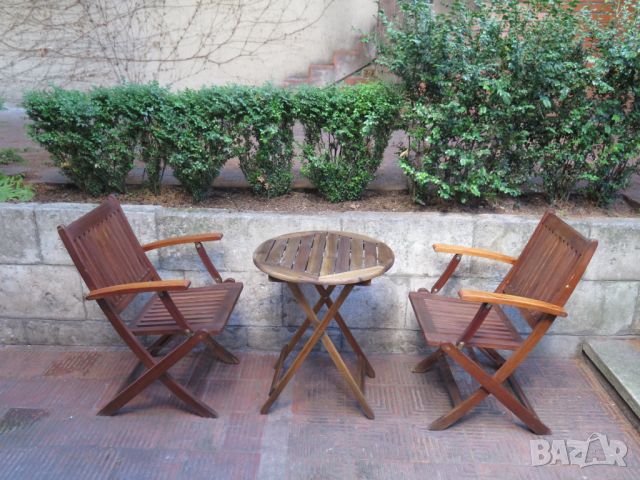 Градински мебели , тиково дърво- маса ,2бр. стол, снимка 13 - Къмпинг мебели - 45502905