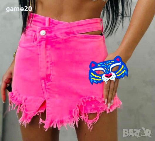 Пола - панталон  розов цвят М - Размер, снимка 1 - Къси панталони и бермуди - 46174594