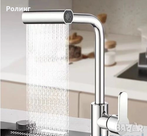 Смесител за плот с изтеглящ душ №140420, снимка 1 - Смесители - 28338499