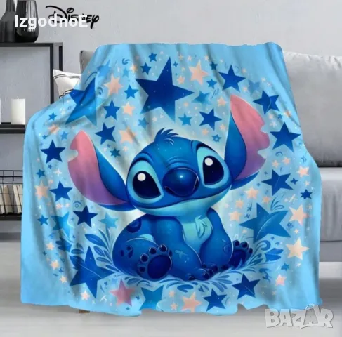 150*200 Страхотно меко одеало Лило и Стич Lilo and Stitch , снимка 1 - Олекотени завивки и одеяла - 48778074