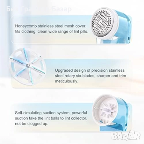 Нов Мощен електрически уред за почистване на дрехи от мъх и топчета, снимка 7 - Други стоки за дома - 52158125