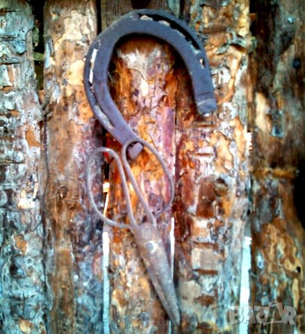 Стара ножица ,сърпове - декор, снимка 3 - Антикварни и старинни предмети - 46259516