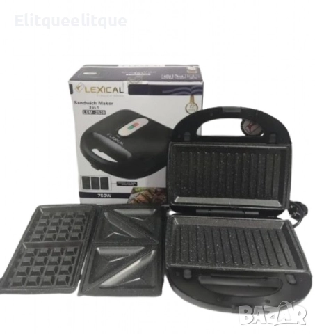 Грил - тостер, LEXICAL, 3В1, снимка 4 - Друга електроника - 52205202