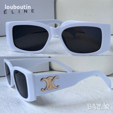 Celine 2024 дамски слънчеви очила правоъгални бели черни , снимка 1 - Слънчеви и диоптрични очила - 46486865