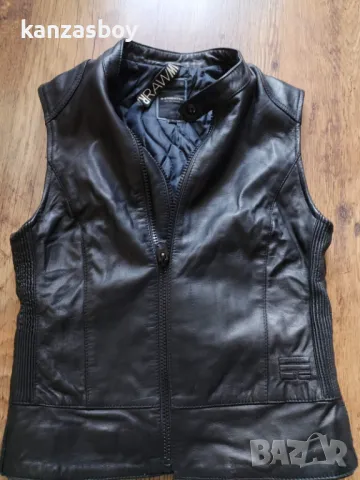  G-star 5620 Custom Zip Leather - страхотен Дамски Елек Естествена Кожa М, снимка 5 - Якета - 50150337