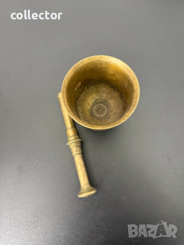 Старо бронзово хаванче / чукало. №8126, снимка 4 - Антикварни и старинни предмети - 54291914