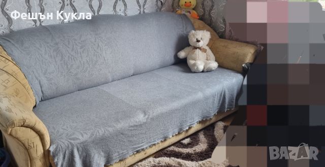 Триместен разтегателен диван, снимка 1 - Дивани и мека мебел - 45674851