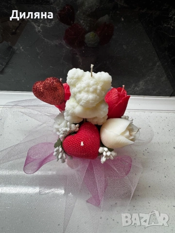 Букетчета от соеви свещи , снимка 2 - Декорация за дома - 53666305