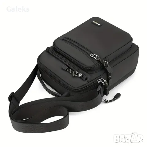 Модерна унисекс чанта за (през рамо) свободното време с голям капацитет /Черен Оксфордски плат!, снимка 6 - Чанти - 50069047