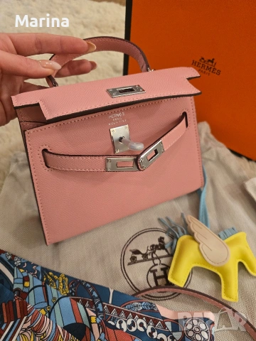 Налична чанта Hermes Mini Kelly, снимка 8 - Чанти - 53322258