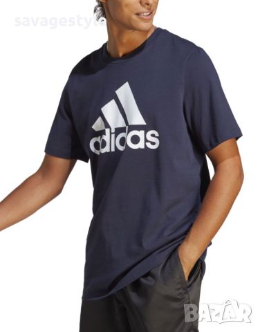 Мъжка тениска ADIDAS Sport Inspired Essentials Big Logo Tee Blue, снимка 1 - Тениски - 46186560