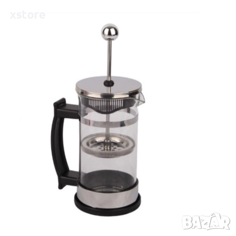 Френска стъклена преса за кафе и чай, снимка 3 - Други стоки за дома - 52712771