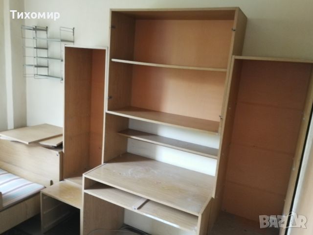 Модулен комплект от бюро, шкаф и 2 етажерки, снимка 2 - Бюра - 45560034