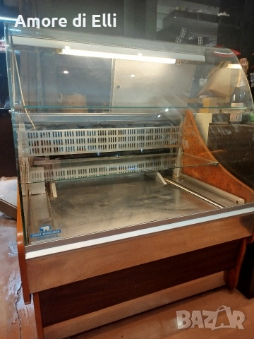 Професионална сладкарска витрина „Братя Чичеклиеви“ – Инокс, Падащо стъкло (1м), София , снимка 2 - Витрини - 53939301