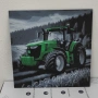  John Deere трактор - 3D релефна оцветена с акрил, снимка 2