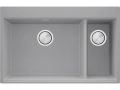 Сива кухненска гранитна мивка Осло 80 Duo Top 780x500 мм, снимка 2