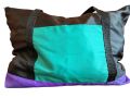 Дамска чанта тип пазарска с цип, Многоцветна, 52х35х13 см