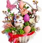 Великденска декорация # 5. Украса за Великден в кошница - 32 см, снимка 1 - Декорация за дома - 45493351