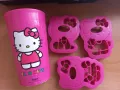 Форма за мъфини, тава и резци Hello Kitty за печива, купа, кошнички, снимка 4