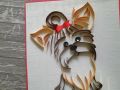 Картичка ръчна изработка,  Картичка куче, снимка 1 - Ръчно изработени сувенири - 45994854