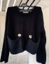 Дизайнерска блуза кроп GRIZAS , снимка 1 - Блузи с дълъг ръкав и пуловери - 44958953