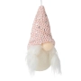 Гном с розова плетена шапка, брада и плитки, 5.5x11cm, снимка 2