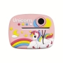 Детска камера с функция за печат Детски фотоапарат с дисплей за моментни снимки Розов, снимка 3